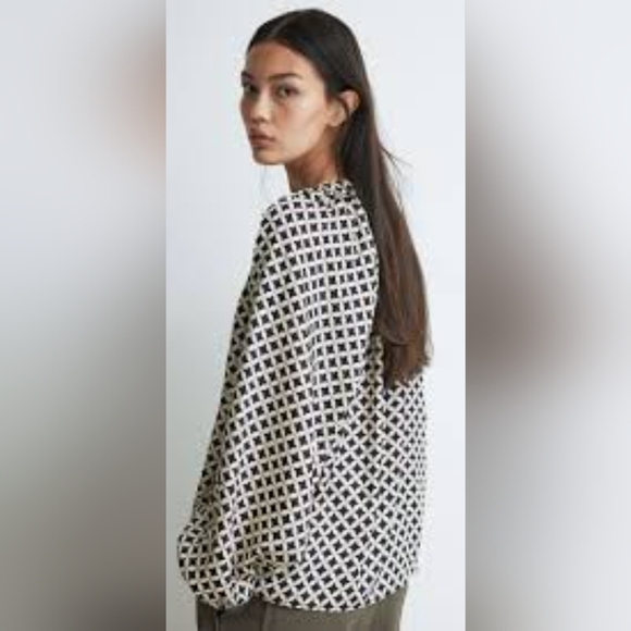 H&M Balloon Sleeve Raglan Womens Loose Baggy Blouse - Picture 14 of 15